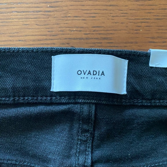 Ovadia New York Mens High Rise Skinny 001 Size 34 Black Denim - Picture 4 of 13